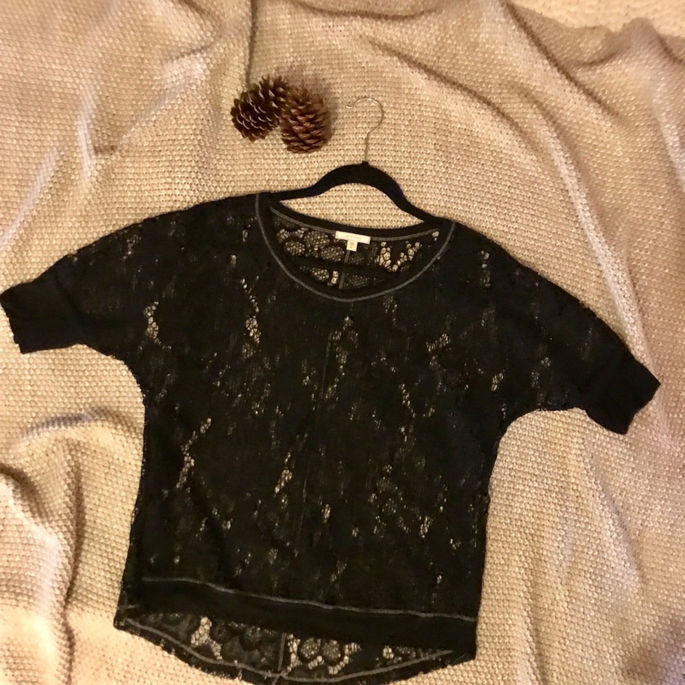 Black lace top